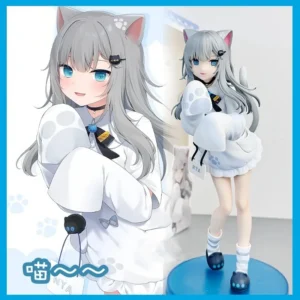 Two Styles Pvc Action Figure Toys 21cm Collection Model Kawaii Gift Model Desktop Decoration Cute Cat Ears Beautiful Girl Anime