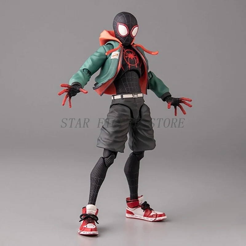 Sentinel Sv Action Miles Morales Action Figure Spiderman Model Marvel Spider-Man Into the Spider-Verse Peter Parker Figurine Toy