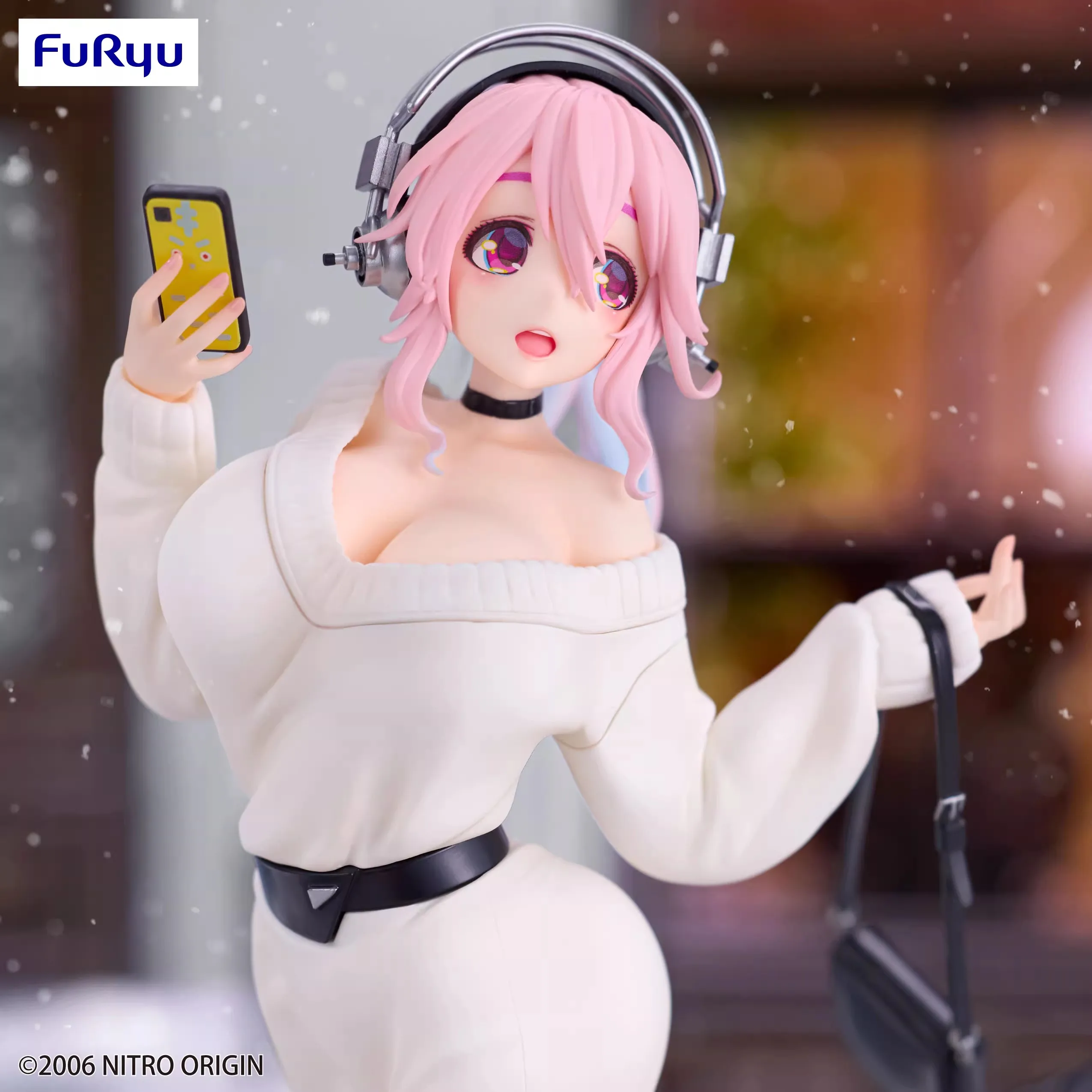 Original FuRyu Trio-Try-iT Super Sonico the Animation SUPERSONICO Winter Memories PVC Anime Figure Action Figures Model Toys