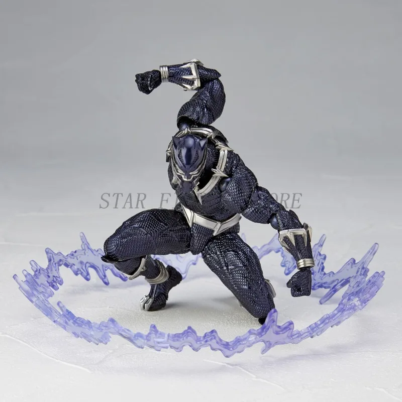 Amazing Yamaguchi Black Panther Action Figure Collection Model 15cm Kaiyodo Revoltech #030 Marvel T Challa Movable Figurine Toys - Image 5