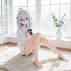 Hot The Journey Of Elaina Elaina Sitting In Pajamas Anime Girl Figure 11cm Model Statue Collection Desktop Decoration Toys