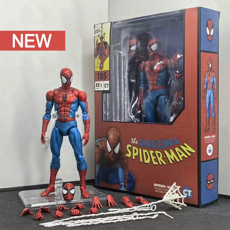 Hot CT Toys SpiderMan Mafex 075 Figure The Anazing Spiderman Comic Ver Mafex 185 Action Figure Figurine Model Toys Kids Gifts - Image 7