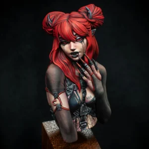 Resin Model figure Bust, 1/10 Ash Cyber Succubus, GK, Fantasy Theme, Unassembled and unpainted kit