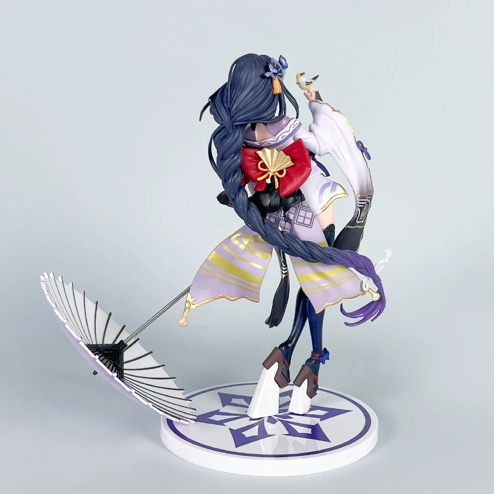 22cm Genshin Impact Raiden Shogun PVC Action Figures Animation Model Decoration Gifts Handmade Artwork Toy