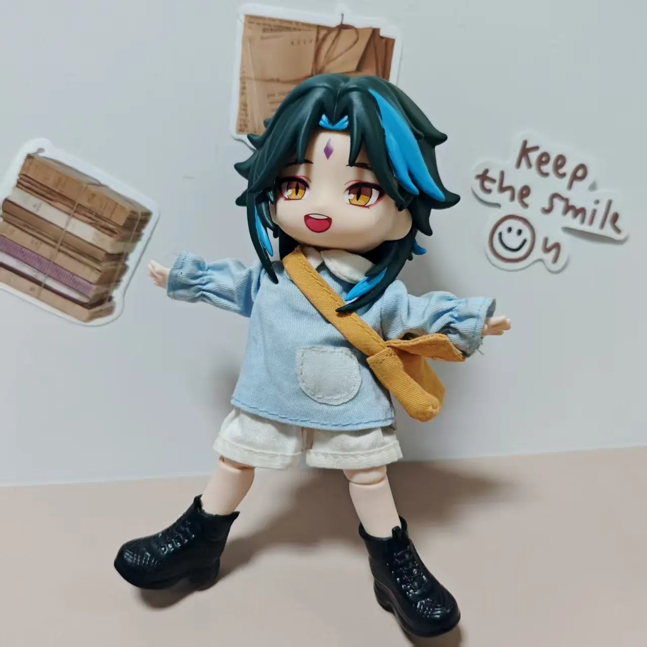 Ob11 1/12 Genshin Impact Anime Xiao BJD Model Doll Action Figure Model Figurine Decoration Toys Dinosaur costume