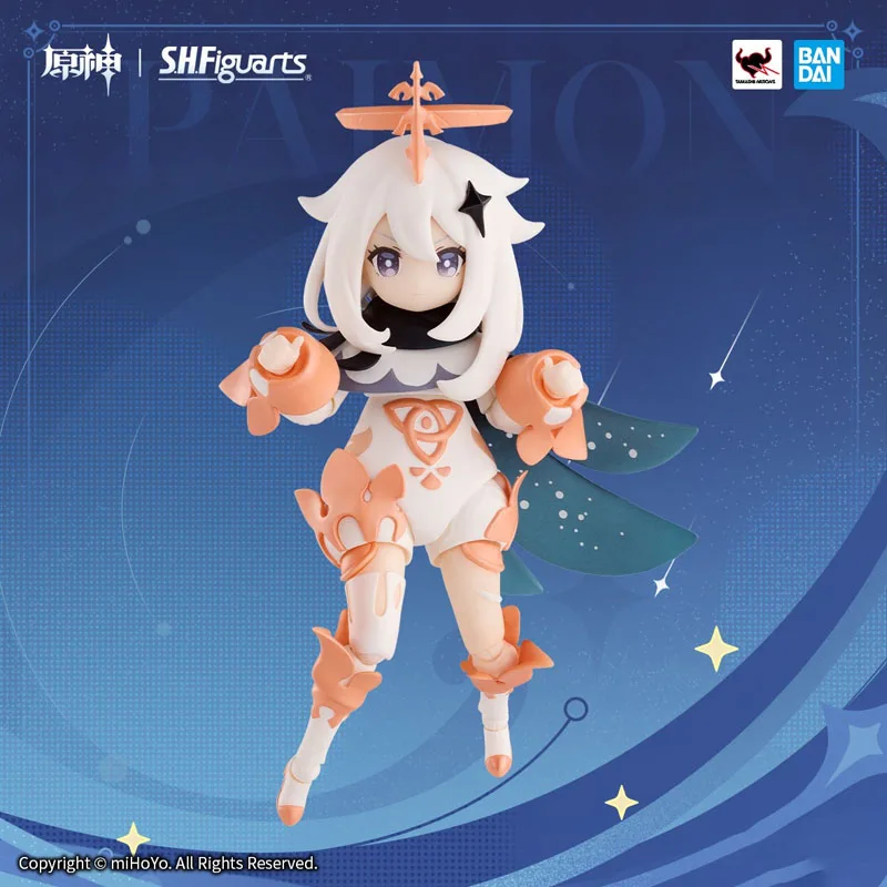 Low price In Stock BANDAI Original S.H.Figuarts GENSHIN IMPACT PAIMON SHF Action Figure Model Gift for Kids Foam Box Packaging - Image 4