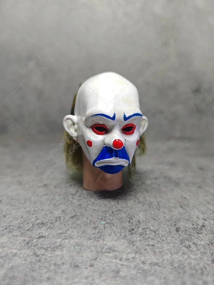 1/12 1/6 Men Soldier Robber Clown Mask Super Villain Heath Ledger Mask Fit 6inch 12inch Action Figure Body