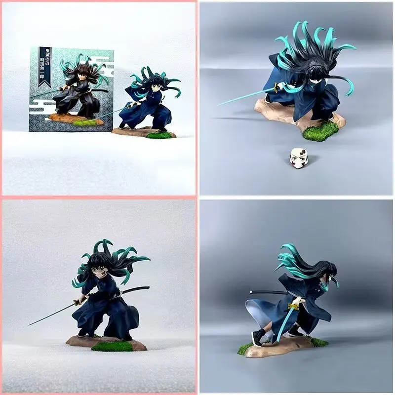 In-Stock Demon Slayer Anime Tokitou Muichirou Action Figure Gk Statue Figurine Model Doll Collection Ornament Model Toys Gift