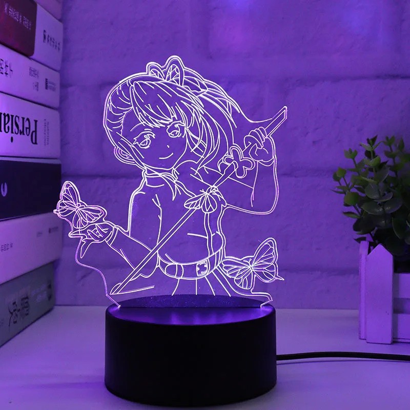 Genshin Impact 3D LED Night Lights Anime Figure Aether Lumine Hu Tao Keqing Klee Qiqi Desk Lamps Kids Kawaii Bedroom Decoration - Image 15