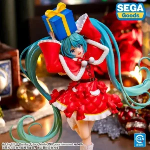 in stock Genuine SEGA VOCALOID Hatsune Miku 2024 Christmas Gift PVC Anime Figure Model Collector Figurine Toy Desktop ornament