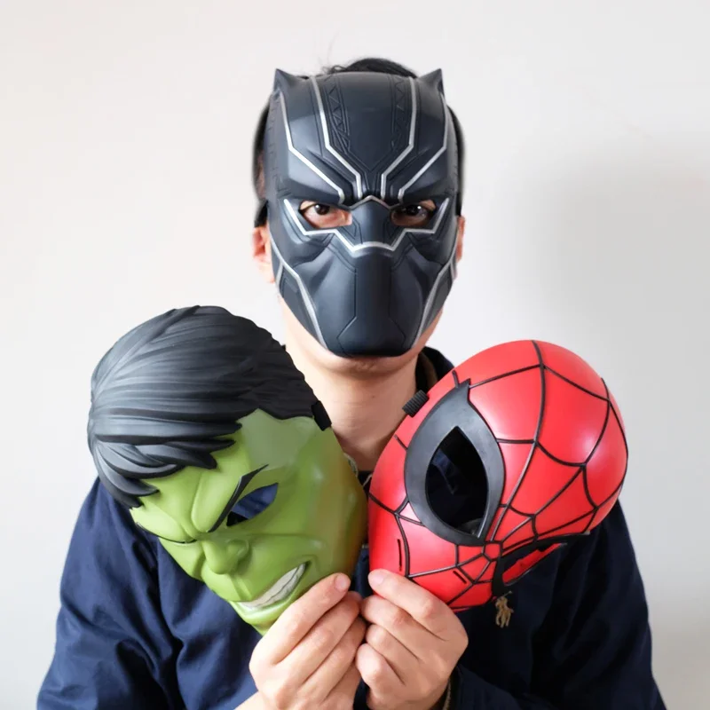 Marvel creative Children’s Toys Halloween Mask Cosplay Iron Man Spider-Man Black Panther Avengers Peripheral Movies holiday gift