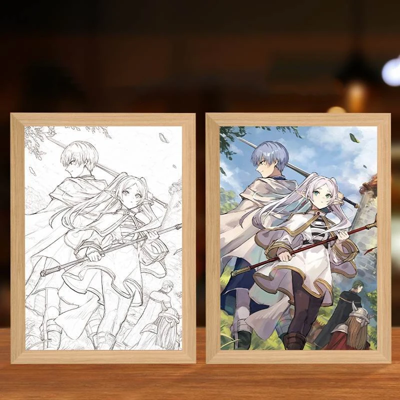 Anime Character Photo Frame Frieren: Beyond Journey's End LED Bedroom Decor Frieren Himmel Birthday and Christmas Gifts Toy - Image 11