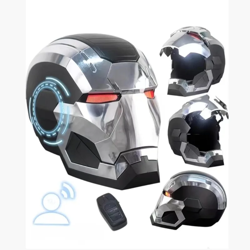 Iron Man War Machine Action Figure Voice Activated Motorized Wearable Cosplay Helmet Marvel Toy For Fans Surpris Halloween Gifts