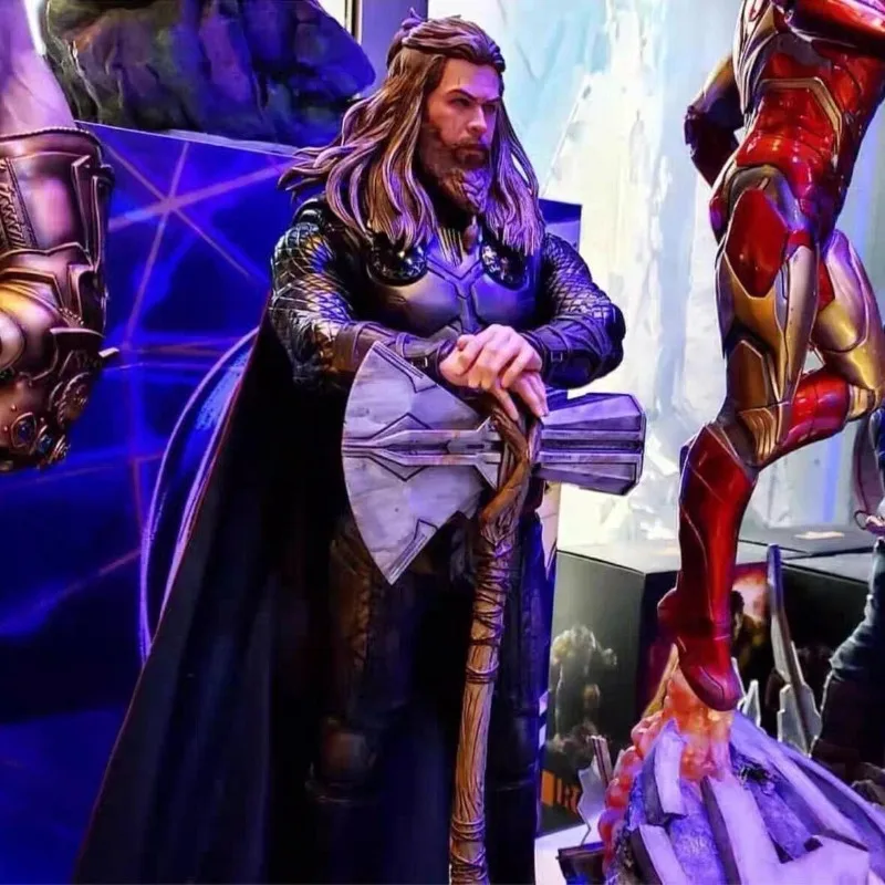 63cm The Avengers Figure Thanos Thor Odinson GK Anime Collection Model Desktop Ornament Decorations Holiday Gifts Children Toys