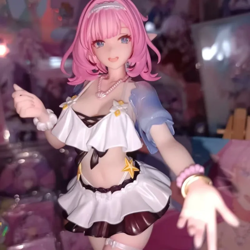 Hot! 23cm Elysia PVC Figure – Honkai Impact 3rd Beach Swimsuit Ver. Anime Desktop Model Ornament Gift