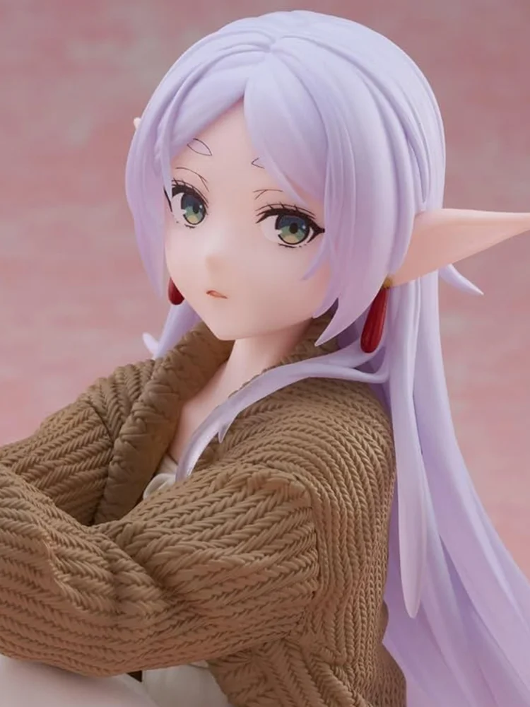 Original Genuine Taito Frieren: Beyond Journey'S End 13cm Frieren Sitting Posture Figures Collection Figures Model Toys - Image 3