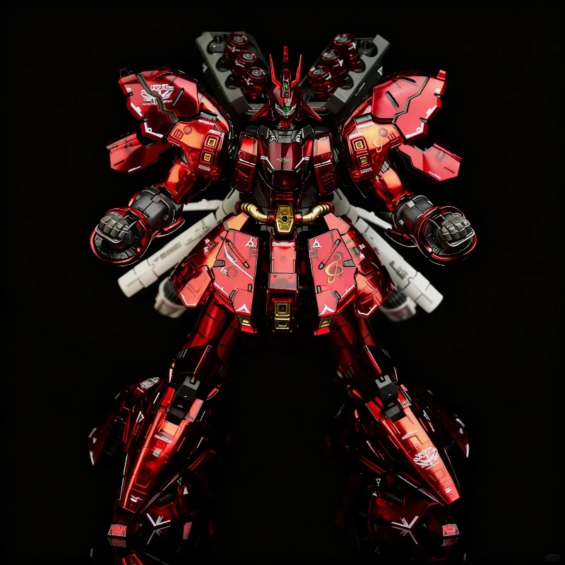 In-Stock RG 1/144 Sazabi Clear Color Mechanical Core Plating Assembly Model Kit Action Figure Desktop Decoration Trendy Toy Gift - Image 4
