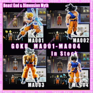 In Stock Beast God & Dimension Myth MA001-MA004 Armor Goku Dragon Ball SSB Super Saiyan Blue SHF Action Figure Anime Model Toys