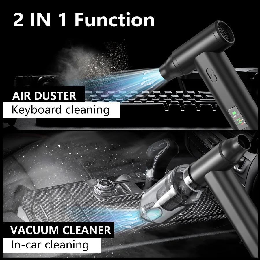 LED Display 120000RPM Brushless Jet Fan Electric Air Duster Mini Turbo Fan Dust Removal Jet Dry Blower Handheld Compressed