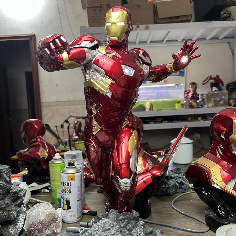 Marvel Avengers Iron Man Mk46 Led Light Up Action Figure High Detail Collectible Model Room Decoration Surprise Gift For Fans - Image 3
