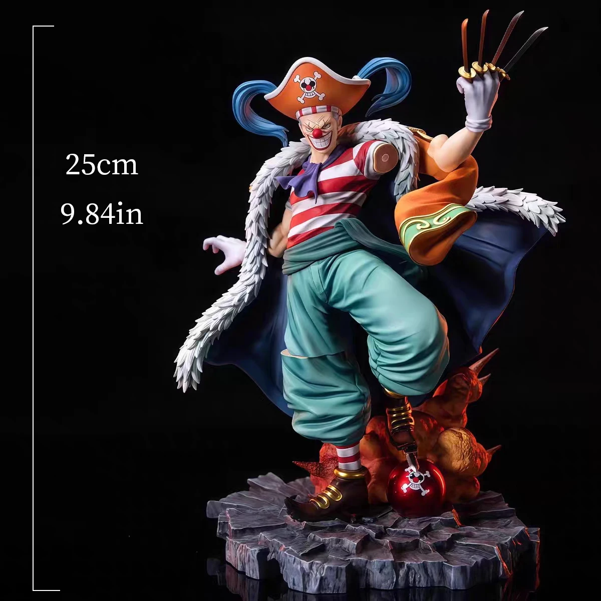 Anime ONE PIECE Buggy Figure Buggy Action Figure Desktop Ornament Statue Collection Model Toy Gift