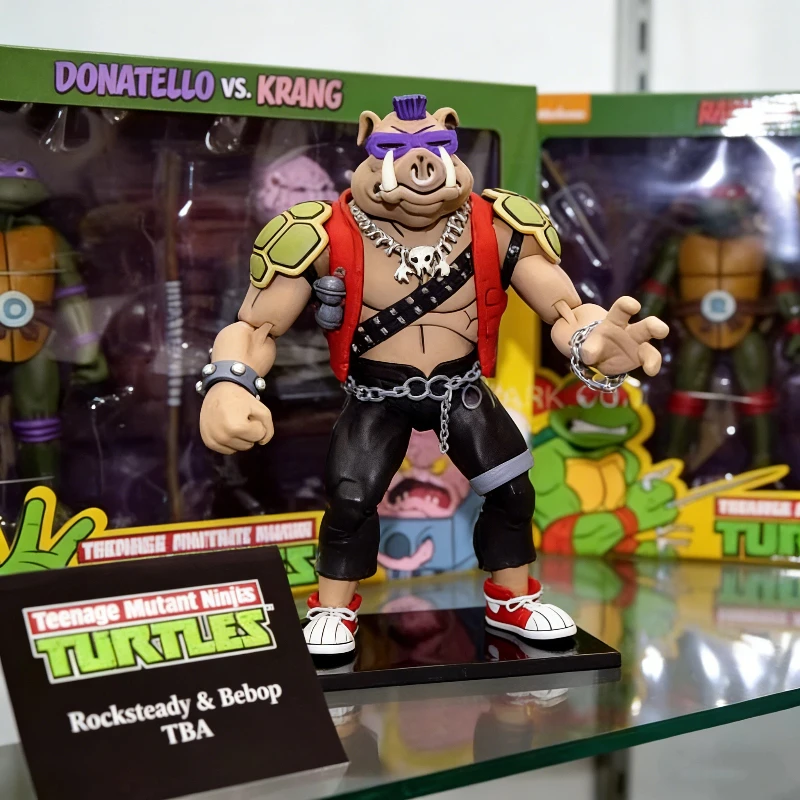 Mutant Ninja 7 Inch Rocksteady Bebop Articulated Action Figures PVC Collectible Cartoon Character Model Toy Anime Ornament Gifts