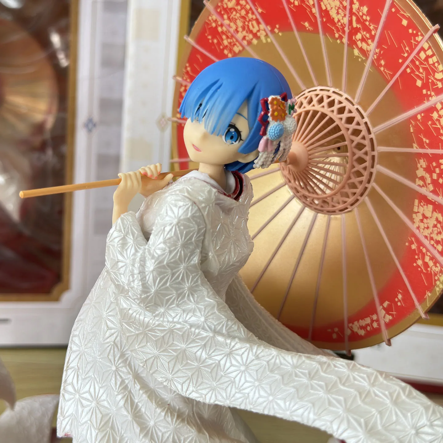 28cm ReZERO Starting Life in Another World Rem Ram Wedding Dress Anime Handmade Action Figures Desktop Case Decoration Ornament - Image 3