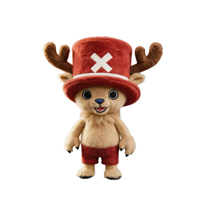 New Anime One Piece Chopper Plush Doll Cute Ship Doctor Deer with Pink Hat Anime Peripherals Toy Birthday Christmas Gift