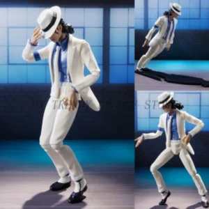 14cm SHF Michael Jackson Action Figure Smooth Criminal Moonwalk PVC MovableMichael Jackson Collection Model Ornament Toys Gifts