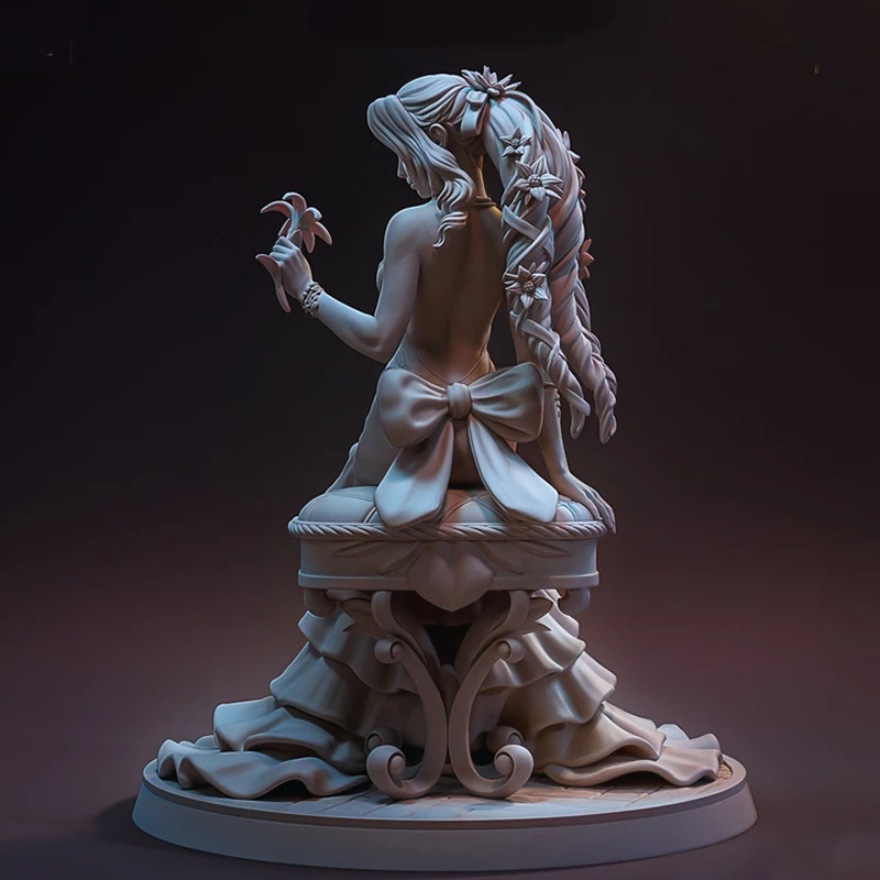 15CM Game Character 6710 Aerith 3D Print Model Unassembled Unpainted Custom Jigsaw Puzzle GK Figure Model Kit