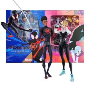 15cm SHF Miles Morales Gwen Stacy Action Figure PVC Movable Collection Across the Spider-Verse Superhero Model Toy Child's Gifts