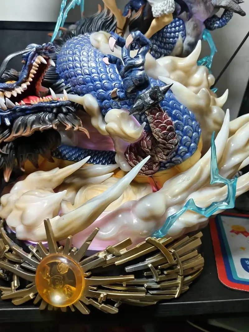 24cm Anime One Piece Luffy Vs Kaidou Figures Luffy Gear 5 Statue Nika Luffy Figurine Gk Figurine Model Doll  Ornament Toys Gifts