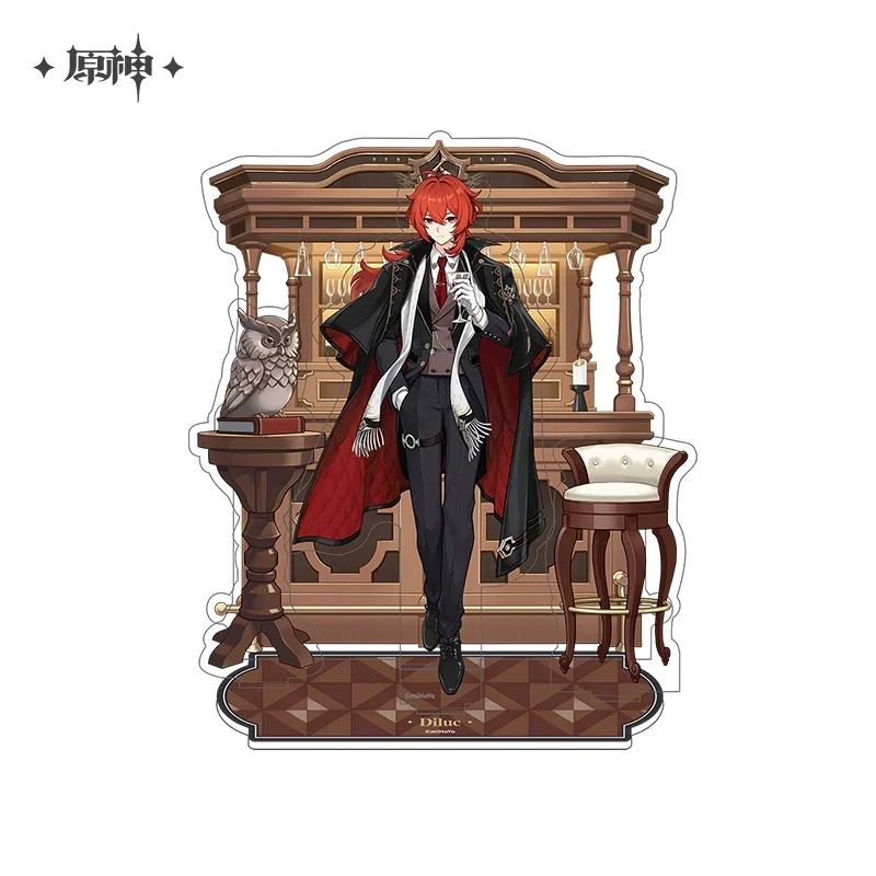 Sunsyea Genshin Impact Official Merch miHoYo Original CYHY Theme Series Diluc Badge Acrylic Stand - Image 6