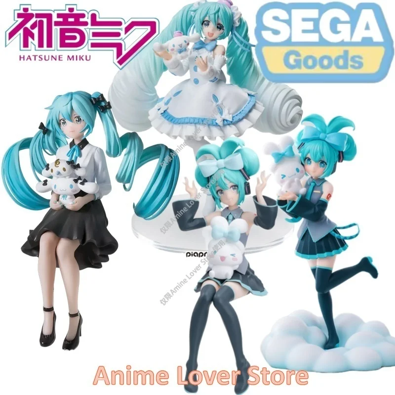 In Stock SEGA Original Luminasta Hatsune Miku Cinnamoroll Sanrio Big Ear Dog Anime Figure Toys for Kids Gift