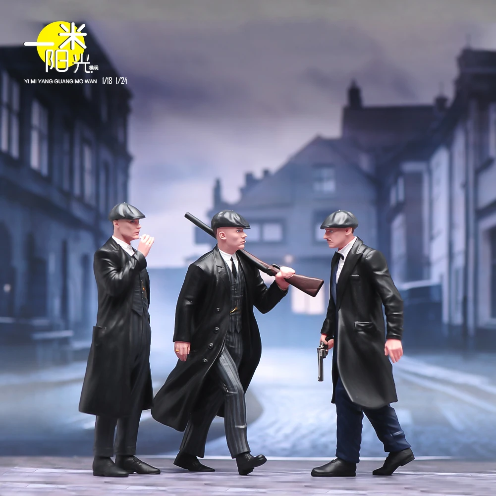 Miniature 1/18 1/24 1/43 1/64 1/87 Gangster Man Wearing Duckbill Hat Holding Gun Painted Figure Model Toys Mini Scene Props - Image 4
