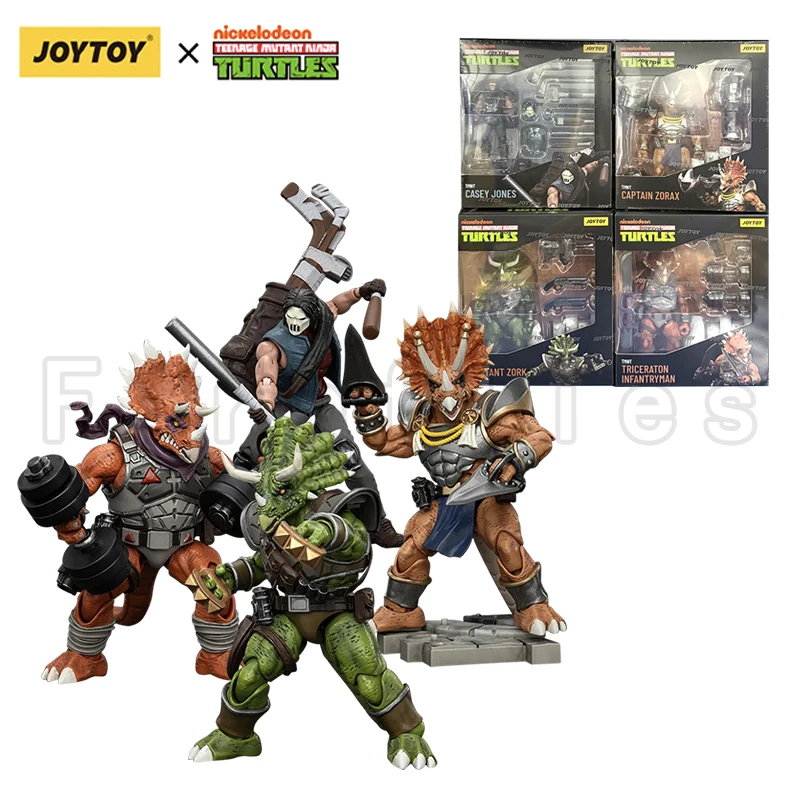 1/18 JOYTOY Action Figure Turtles-Captain Zorax Adjutant Zork Triceraton Infantryman Casey Jone Anime - Image 9