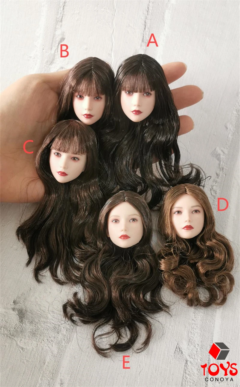 In Stock 1/6 Scale Asian Girl Yuki Xiaoqi Movable Eyes Pale Head Sculpt Model Fit 12″ Female Soldier Action Figure Body Dolls