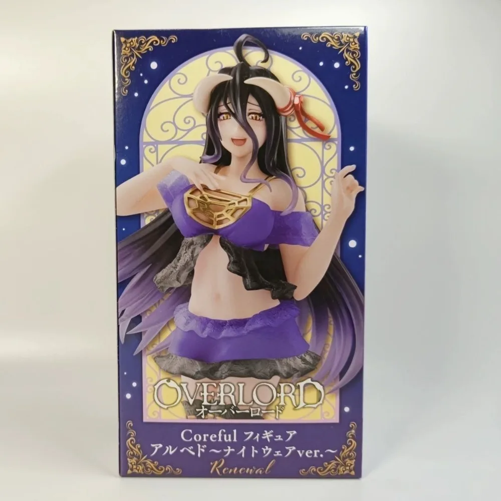 in Stock TAITO Original Genuine Coreful Figure Overlord IV Albedo Nightwear Ver Renewal 18cm Collections Models Anime Toy Gift