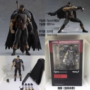 16cm Anime Berserk Guts Black Swordsman #359 Repainted Edition Action Figure Pvc Desktop Model Ornaments Toy Birthday Gift