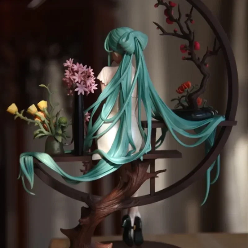 Hatsune-Miku Style1/7 Action Figure Ancient Style Model Cheongsam Singer Kawaii Theme Decoration Display Desktop Decoration Gift