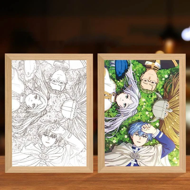 Anime Character Photo Frame Frieren: Beyond Journey's End LED Bedroom Decor Frieren Himmel Birthday and Christmas Gifts Toy - Image 4