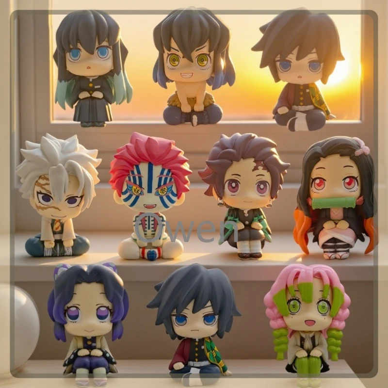 Tomioka Giyuu Anime Demon Slayer Kimetsu No Yaiba Figurine Kochou Shinobu Action Figures PVC Model Statue Collection Toys Gifts