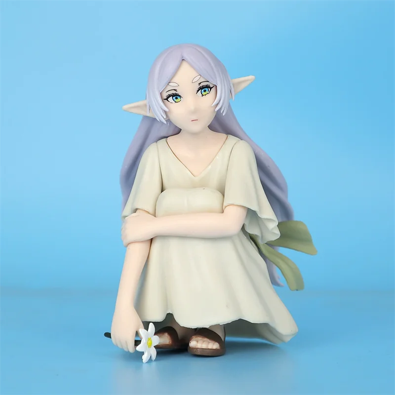 10cm Frieren: Beyond Journey'S End Frieren Squat Posture Anime Figure PVC Model Statue Collection Desktop Decoration Ornament - Image 4