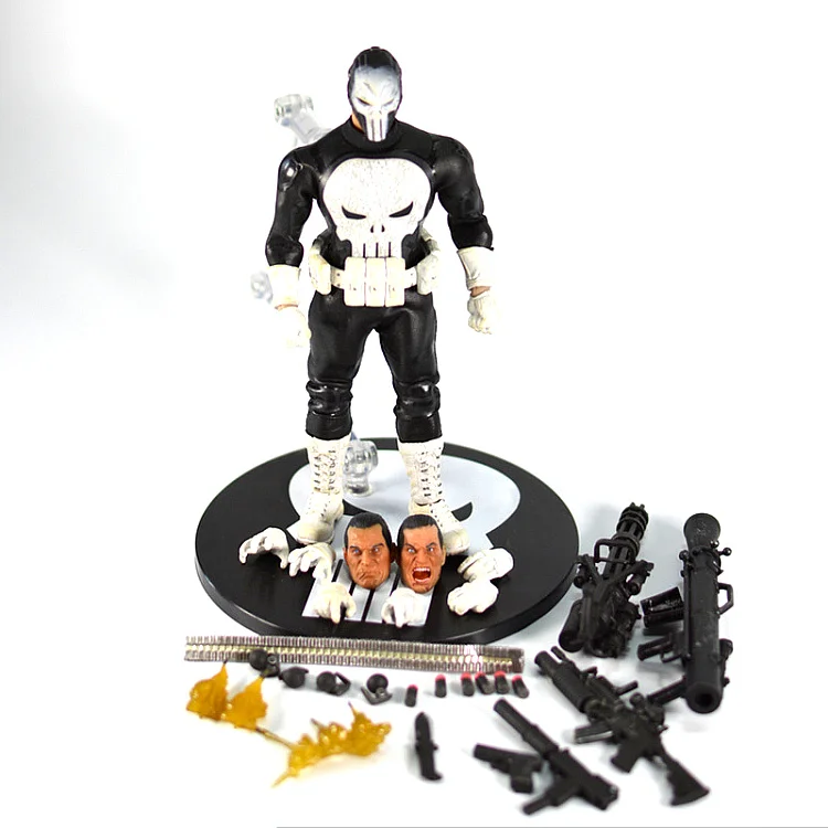 Marvel 1/12 Mezco Ant Punisher Sdcc Cloth Movable 6-inch Figure Doll Hand-made Model White Penalty Uncle Skull Carving Toys - Image 7