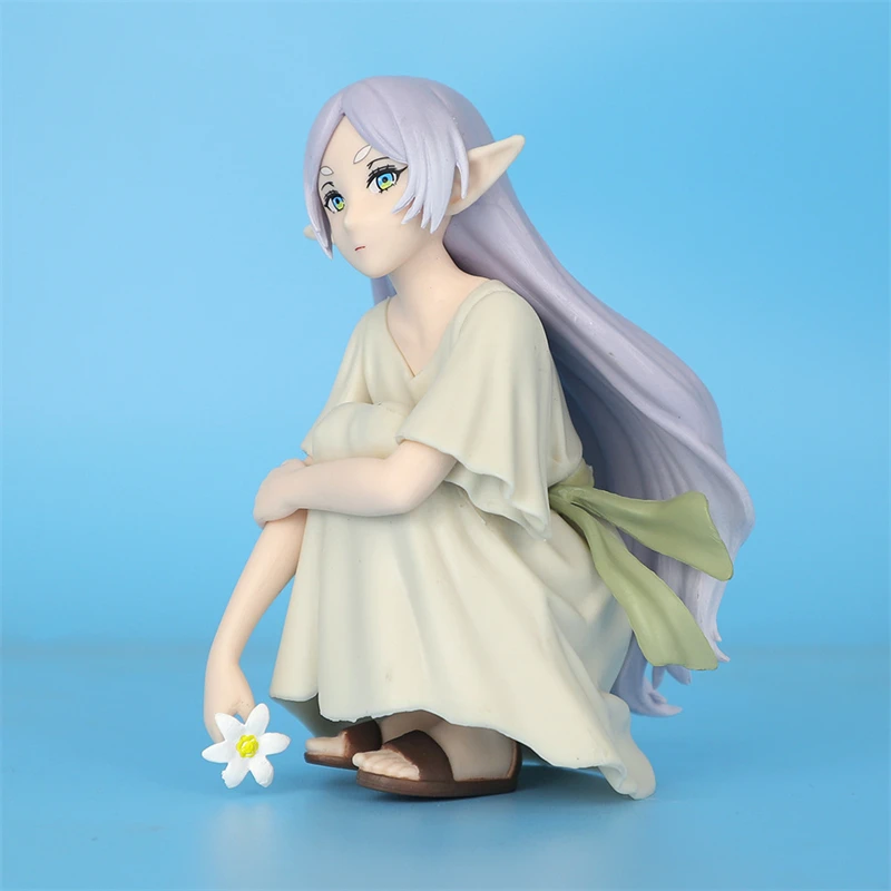 10cm Frieren: Beyond Journey'S End Frieren Squat Posture Anime Figure PVC Model Statue Collection Desktop Decoration Ornament - Image 5