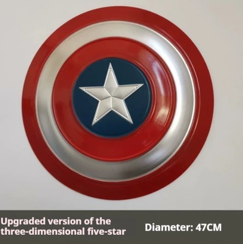 47cm Metal Superhero Captain America Shield Premium Version Model Cosplay Prop Adults And Kids Toys Home Decorat Birthday Gift - Image 13
