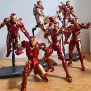 MEW FondJoy Iron Man MK Series LED Light Action Figure 1/12 Scale DIY Toy for Collectors Kids Anime Model Gift Tony Stark Theme