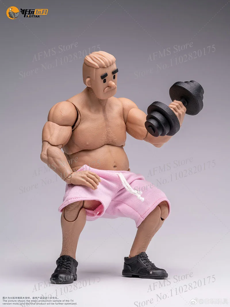 Notaman 1/12 Scale Collectible Figure Sport Middle-Aged Man Fitness Fanatic 17Cm Super Flexible Joint Action Figure Soldier - Image 3