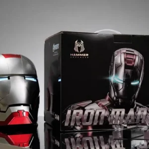 Marvel Iron Man Helmet Mk5 Electric Voice Activated Control Mask 1:1 8-Piece Automatic Opening Closing Model Figure Toy Gifts