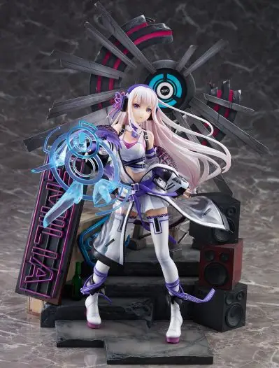 【MT】Original Alpha Satellite EStream Re: ZERO Starting Life in Another World REM Emilia RAM Neon City 1/7 Scale Figure Toy Model - Image 9